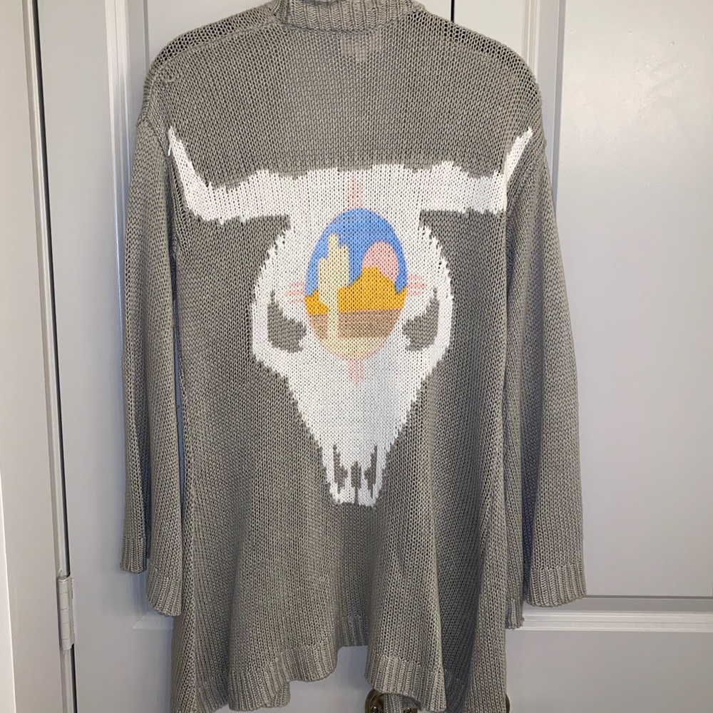 RARE Show Me Your Mumu Easy Ojai Bull Cardigan Sweater Size XS - Picture 4 of 9